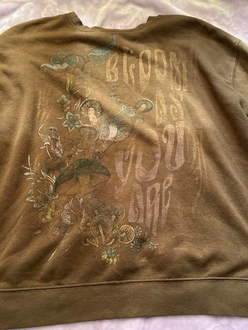 wild fable Brown Ribbed Crewneck Sweatshirt - Picture 2 of 3